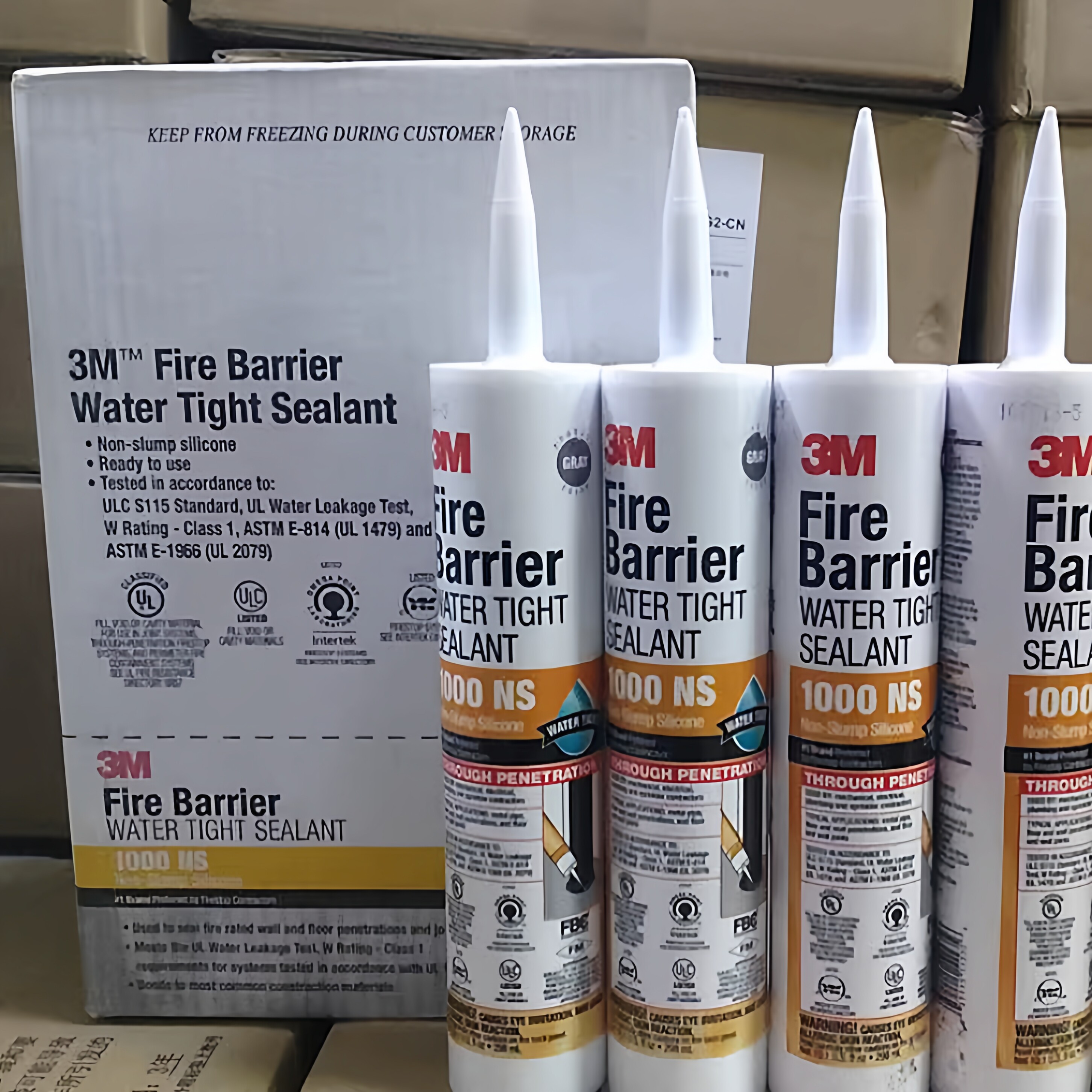 3M防火密封胶1000NS耐水耐温高阻燃防火封堵材料船舶防火填缝胶
