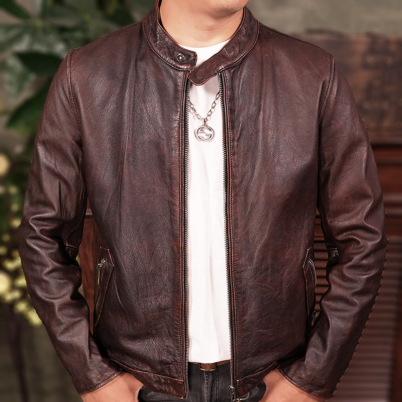 urbanbaron真皮皮衣机车