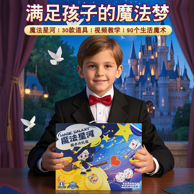 儿童魔术道具玩具大礼盒近景表演套装变魔法男孩生日六一儿童表演