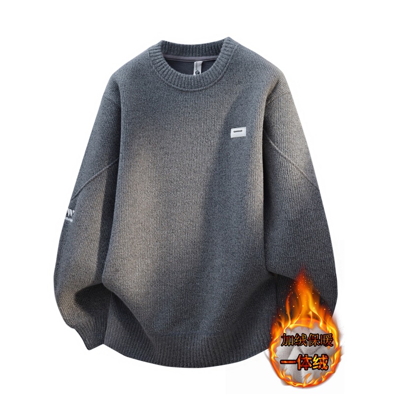不褪色一体绒加厚毛衣打底衫
