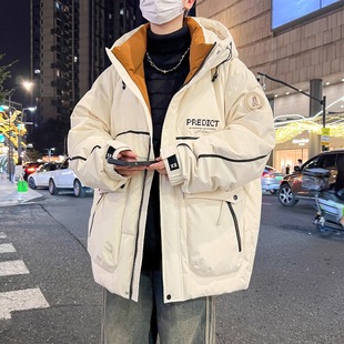 冬季青少年羽绒棉服男孩初高中学生潮流帅气棉衣外套大童保暖棉袄