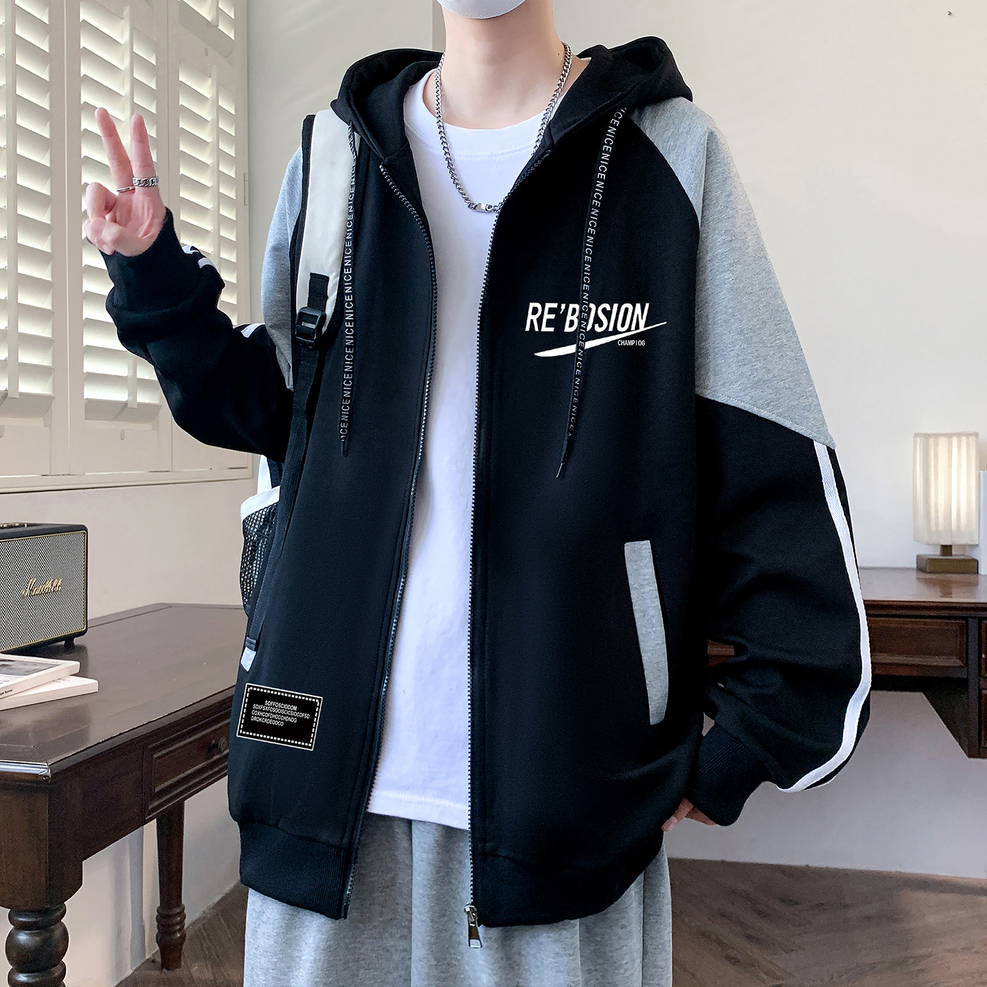 不起球不褪色卫衣开衫外套