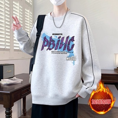 不起球不褪色加绒加厚长袖卫衣