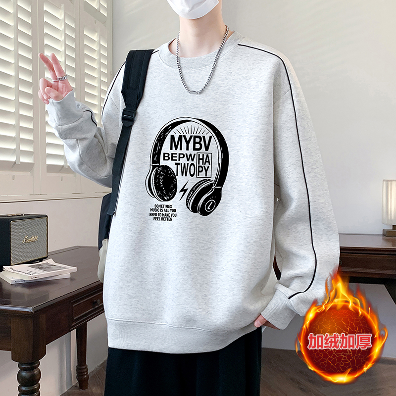 不起球不褪色加绒加厚长袖卫衣