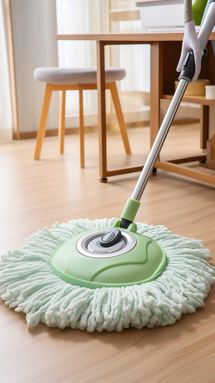 靓佳拖布杆旋转杆新款拖把通用不锈钢地拖桶替换配件家用纤维墩布