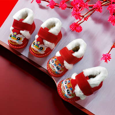 千层底棉鞋男女儿童婴幼红老虎头