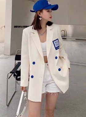 欧货西装REDH8913高端字母贴标外套女气质休闲设计感小众2025春季