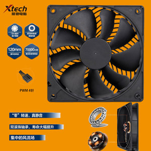 银欣 AP120i PRO 双滚珠静音 无灯/ARGB带灯 穿甲弹 12cm机箱风扇