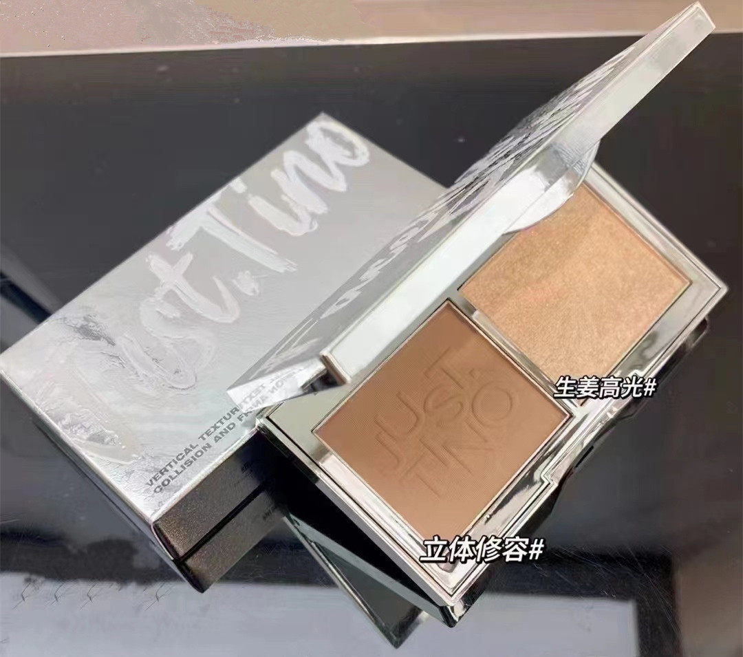 JUST.TINO嘉斯缇娜光影立体双色修容盘生姜高光阴影盘二用鼻影