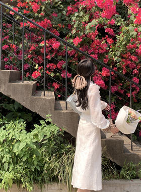 BOOMLIMIT 纯爱战神 白色刺绣连衣裙吊带裙开衫两件套防晒套装