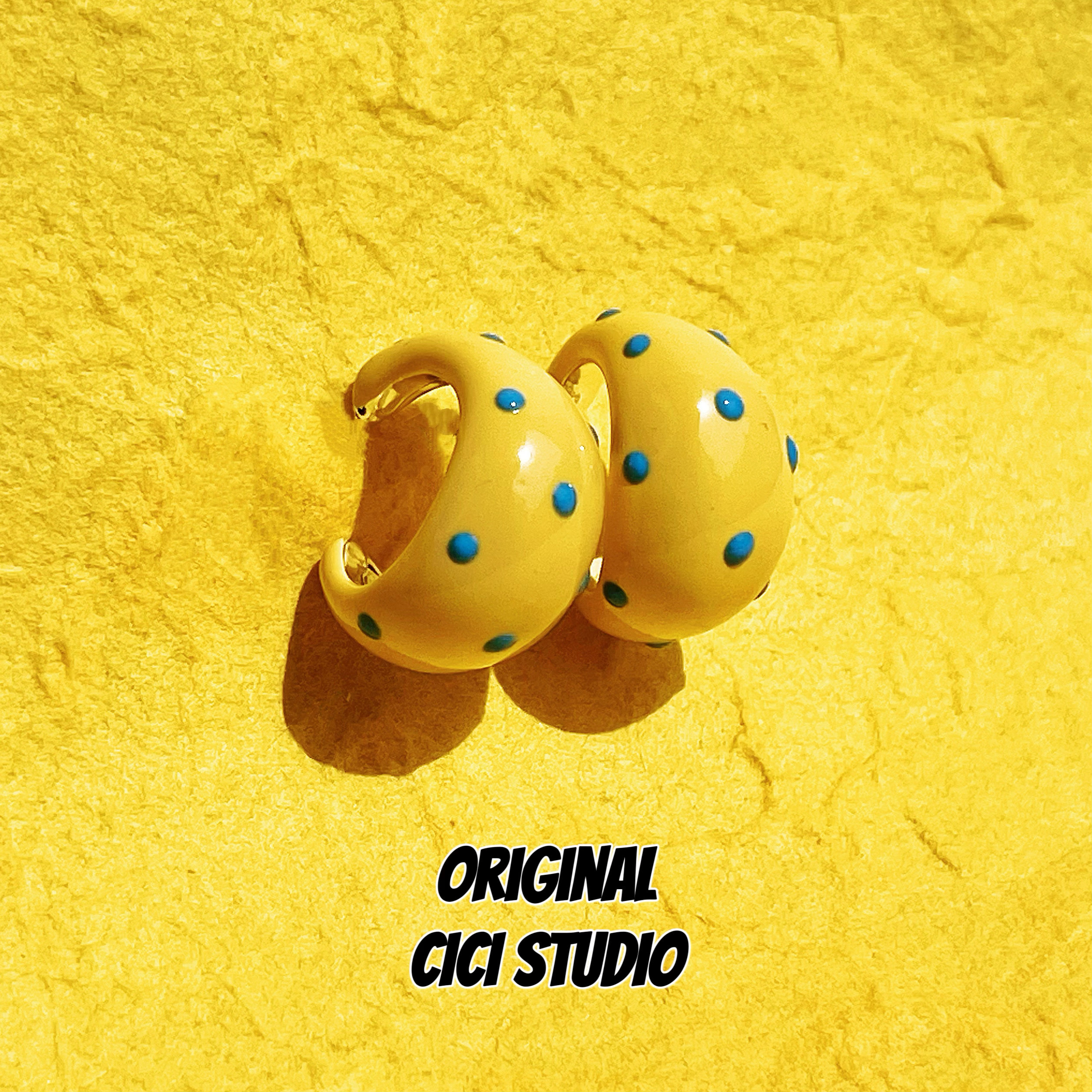 CICISTUDIO合金复古多巴胺耳环