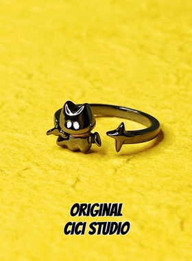 CICI STUDIO小众精工小恶魔戒指女甜酷朋克Y2K高级感个性开口戒