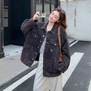 港风复古牛仔外套小个子2026春季女新款韩系 B127A-6732-P165K268，女装短外套，浙宝127A