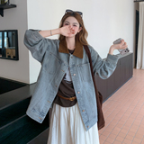 浅蓝复古撞色翻领牛仔外套2026女春季新款 B127A-6733-P165K268,女装短外套,浙宝127A,浙宝-网红风 浅蓝复古撞色翻领牛仔外套2026女春季新款 B127A-6733-P165K268,女装短外套,浙宝127A,浙宝-网红风