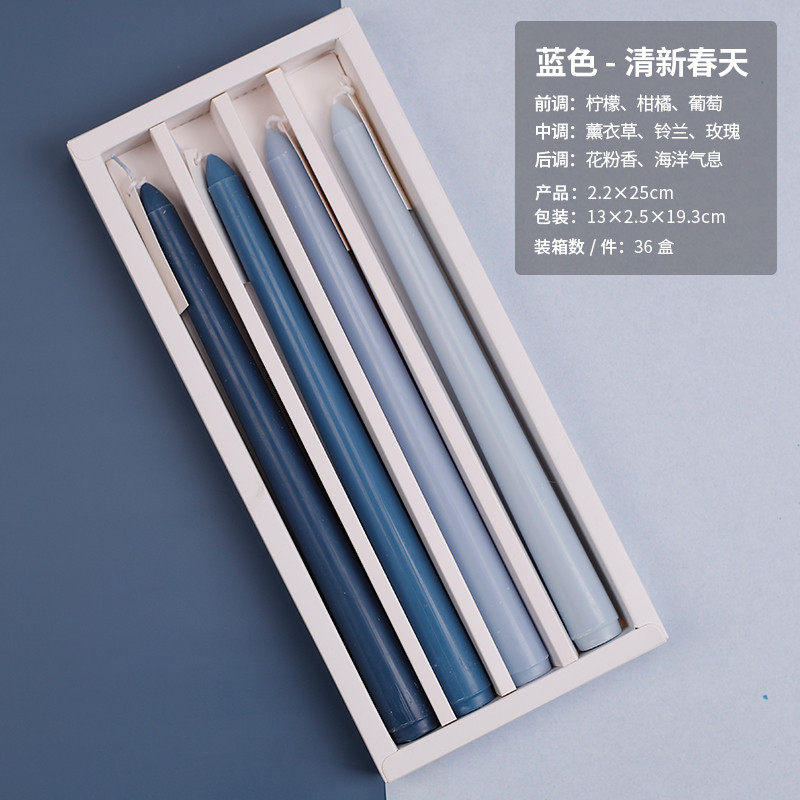 Aromatherapy Candle Candlelight Dinner Party Wedding Color Pole Candle Birthday Candle For Home Smoke-Free Long Brush Holder Pole Candle Candle Power Failure