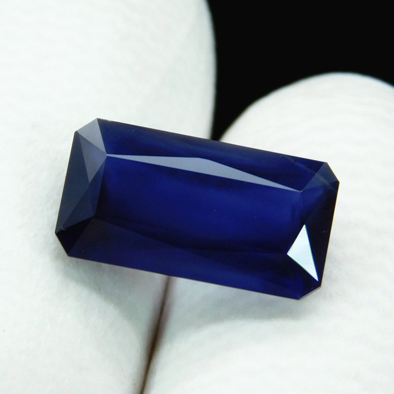 纯天然堇青石宝石裸石蓝紫3.81克拉戒指戒面长方项链吊坠视频包邮