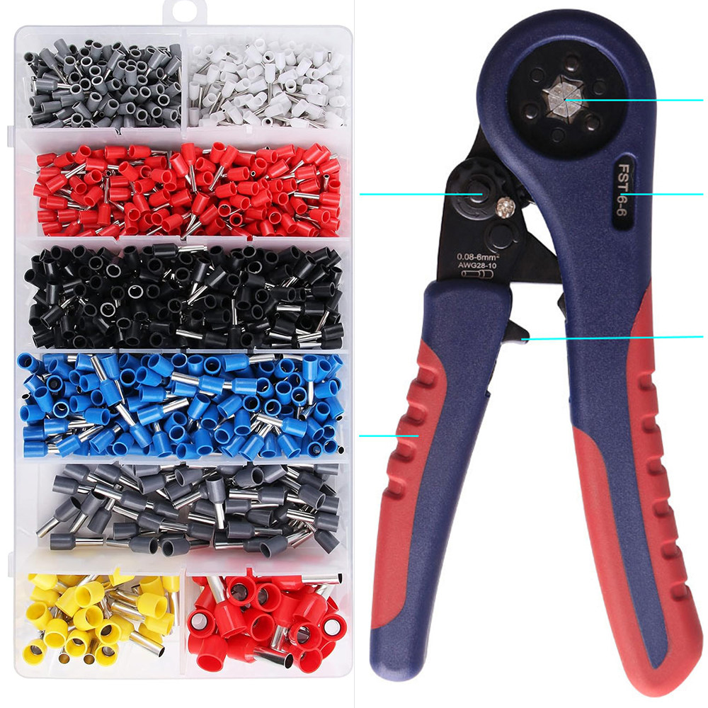 管形端子专用压线钳FST-6S/10S/6-6/6-4手动多功能压接钳冷压工具