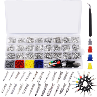 899个盒装 3.5mm汽车电线端子销连接器端子橡胶密封塞配压线钳