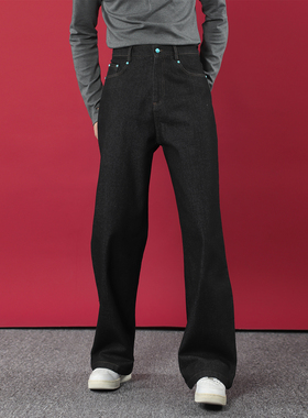 TRHOMME 25AW男装原色牛仔裤宽松直筒复古百搭高级质感休闲长裤男