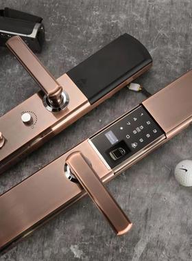 TRJZN智能指纹锁电子门锁密码刷卡手机远程防小黑盒免邮包安装