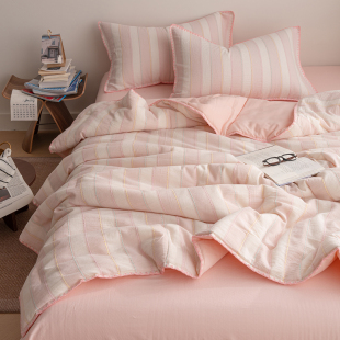 小义優品A类全棉双层提花大豆被子夏被芯棉被夏凉被空调被四件套