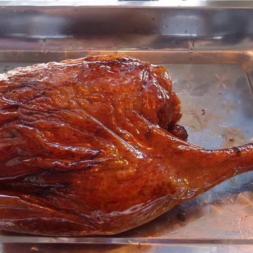 粤菜传统美食荔枝柴烧鹅腿真爱