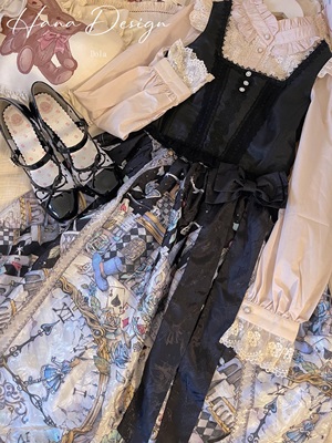 爱丽丝暗纹印花SK现货半裙lolita