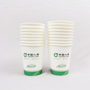 中国人寿纸杯加厚保险行业水杯环保材料质量好不漏水可定制