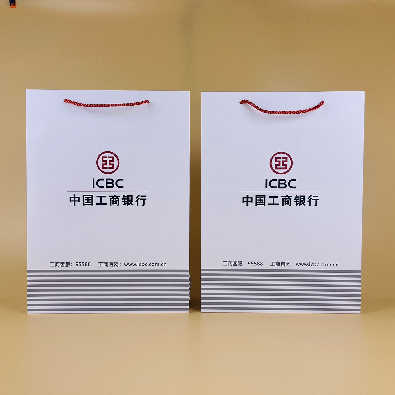 工商银行手提袋现货 中国工商银行装钱袋 A4会议资料纸袋子可定做