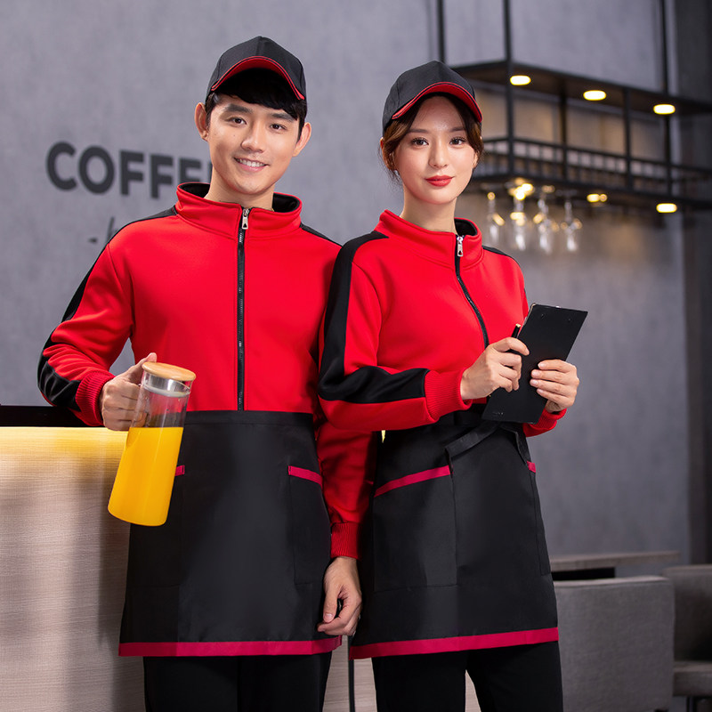 酒店餐饮火锅店餐厅服务员工作服