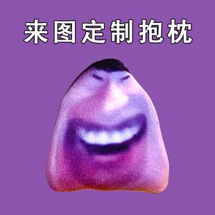 说的道理恶搞鬼畜表情包周边玩偶照片来图定制毛绒冬季暖手抱枕
