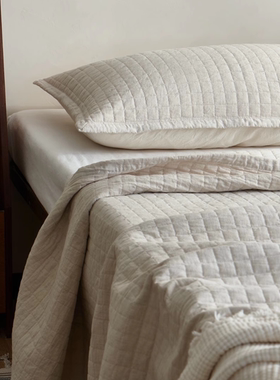 夏天床盖2025新款四季通用夏季床盖夏凉新型床盖三件套棉麻凉席