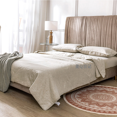 法国夏凉空调被亚麻抗菌除螨春秋