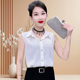 职业装 衬衣女薄款 假领子背心打底衫 大码 上衣 夏季 气质妈妈小衫 无袖