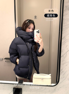 三喜threec【面料含三防】重磅超美鹅绒！高克重排骨大帽领鹅绒服