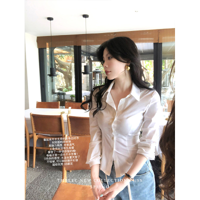 紧身强推三喜白衬衣弹力面膜衬衫