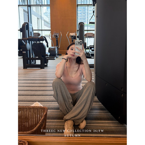 三喜threec普拉提少女灯笼裤女