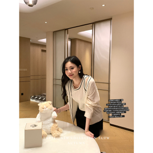 套装 金边工艺老钱羊毛背心开衫 高品耐穿精选纱线羊毛 三喜threec