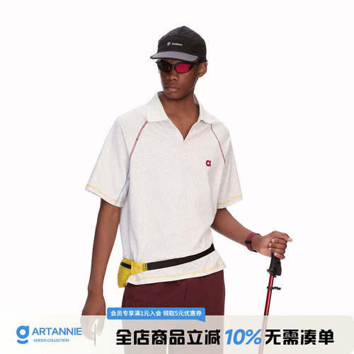 ARTANNIE 哈苏线运动短袖Polo衫男2026夏季新款美式宽松情侣装t恤