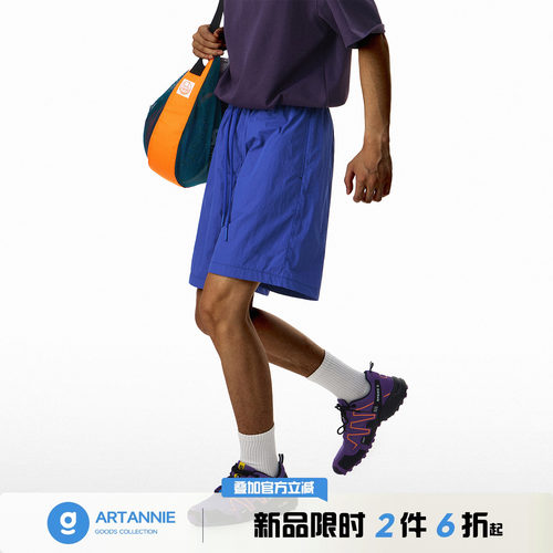 ARTANNIE 夏季薄款运动短裤男美式直筒宽松沙滩裤休闲松弛感裤子