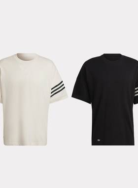 阿迪达斯NEW C TEE男子居家运动宽松短袖圆领T恤HM1874 HM1875