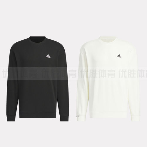 Adidas阿迪达斯 V LABEL FT CREW 男女运动休闲长袖套头衫 JM9107