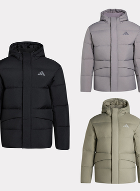 阿迪达斯V DOWN JKT保暖运动休闲连帽鸭绒羽绒服KR0936 KQ5519