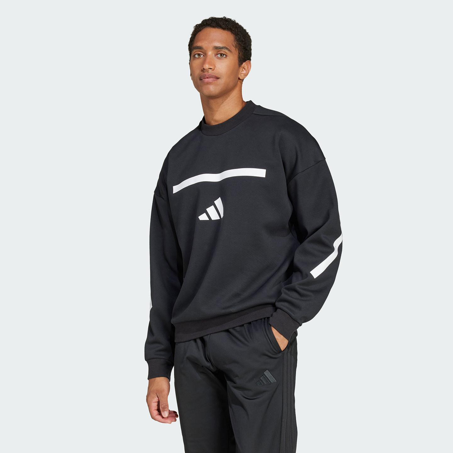 Adidas阿迪达斯ZNE SWEATSHIRT男子轻薄保暖宽松卫衣套头衫JD5982