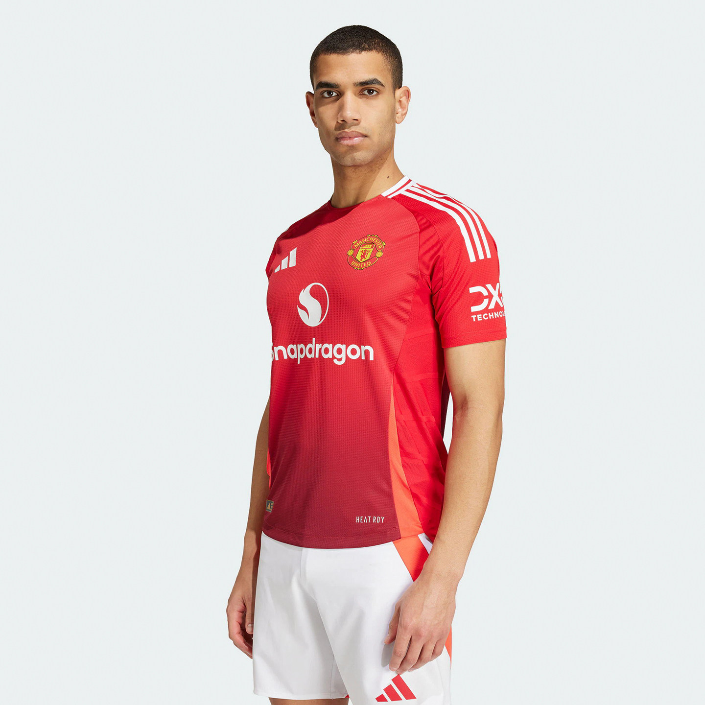 阿迪达斯MUFC H JSY AU曼联球员版主场足球运动短袖球衣 JF1291