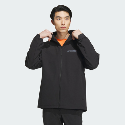 阿迪达斯WARM SFTSHEL JK户外抗湿运动连帽夹克外套 IL9011