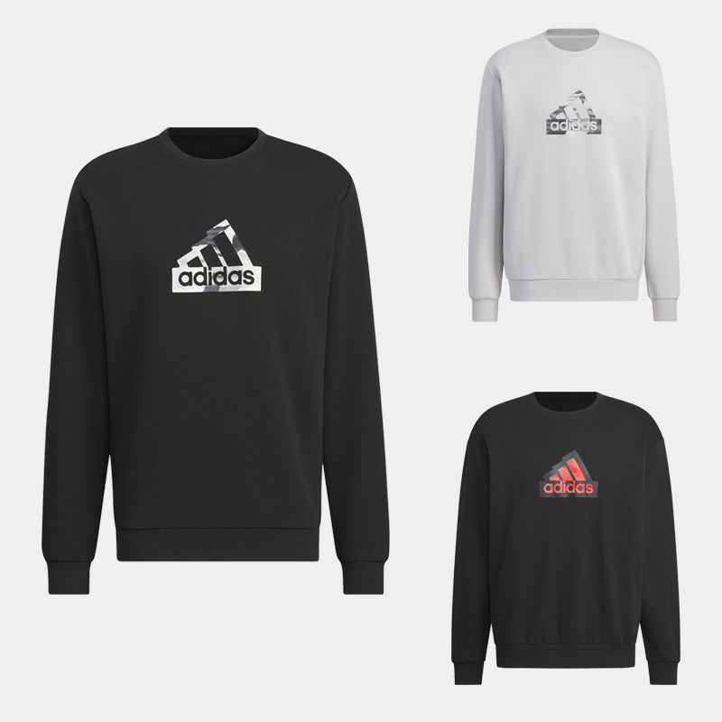 阿迪达斯男子春秋运动休闲卫衣圆领套头衫IT3961 IT3962 IT3989