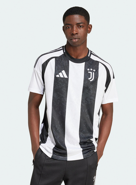 阿迪达斯JUVE H JSY尤文图斯球迷版主场速干足球短袖球衣 IS8002