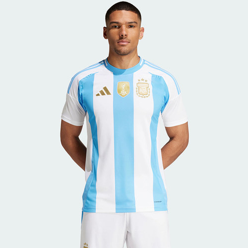 阿迪达斯2024美洲杯阿根廷主场球迷版球衣男子短袖足球服IP8409