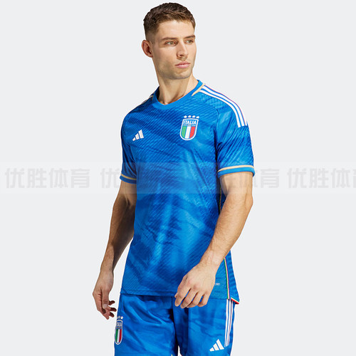 Adidas阿迪达斯 FIGC H JSY 男子透气足球运动短袖T恤 HS9891